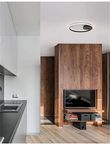 Lustra LED aplicata design modern circular FULINE negru NVL-9348073