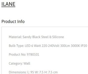 Aplica de perete lumina ambientala LED ILANE