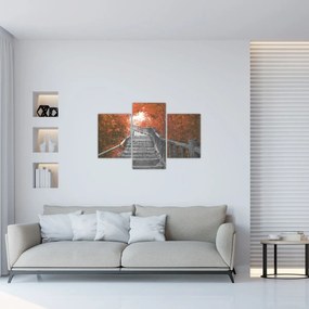 Tablou - Scări în natură, portocaliu (90x60 cm)