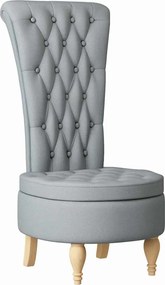 vidaXL Fotoliu slipper Gri deschis 56,5 x 70 x 110 cm țesătură