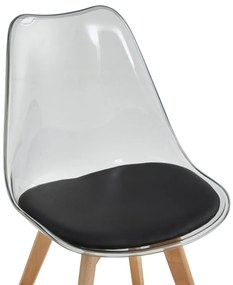 Scaun sufragerie Bralla 2 (transparent + fag + negru) . 1116240