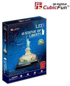 PUZZLE 3D LED STATUIA LIBERTATII 37 PIESE - CUBICFUN (CUL505H)