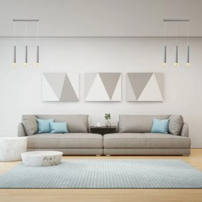 Lustră pe cablu TUBA 3xE27/15W/230V gri