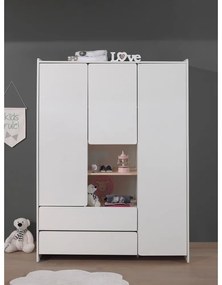 Dulap pentru copii Vipack Kiddy, 137,8 x 190 cm, alb