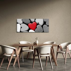 Tablou cu inimioare din lemn (120x50 cm)