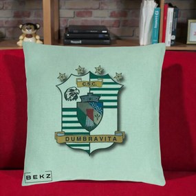 Perna Personalizata CSC Dumbravita Fotbal, 40x40 cm, Verde Menta, Husa Detasabila, Perna Inclusa, BEKZ®
