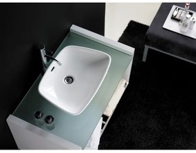 Bathco 0091 - Lavoar pentru blat ANABEL 50x36 cm, porțelan/alb