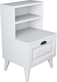 Noptiera BD105, alb, PAL melaminat, 40x45x75 cm