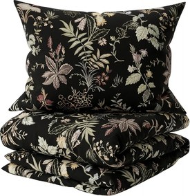 Lenjerie de pat din bumbac Renforce FLORWELLA negru Dimensiune lenjerie de pat: 2 buc 70 x 90 cm | 200 x 220 cm