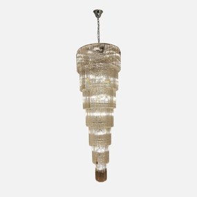 Lustra spectaculoasa pentru casa scarii sau hol LUXE crom, H-330cm