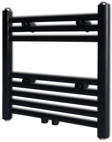 Radiator port-prosop încălzire centrală baie, drept, negru, 480x480 mm