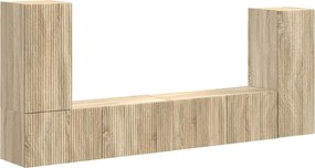 vidaXL Set comodă TV 4 pcs Stejar Sonoma Lemn compozit