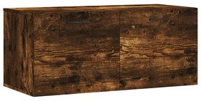830097 vidaXL Dulap de perete, stejar fumuriu, 80x36,5x35 cm, lemn compozit