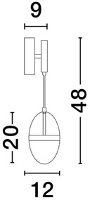 Aplica de perete LED design modern Egna