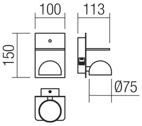 Spot LED de perete Redo 01-3491 SEIBI LED/7W/230V USB CRI 90 alb