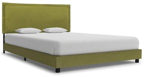 280998 vidaXL Cadru de pat, verde, 140 x 200 cm, material textil