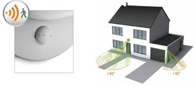 Aplică de exterior cu senzor JUNE 1xE27/12W/230V IP44 Philips