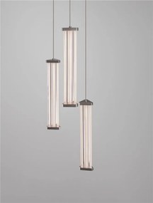 Lustra cu 3 pendule LED 2700K PHEME nickel satinat