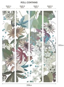 Tapet Clematis, Autumn Neutral Luxury Floral, 1838 Wallcoverings, 6.5mp / rola