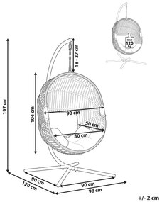 Fotoliu suspendat Acrie (alb). 1077320