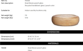 Bol LUX, Sticla Suflata, Reciclata, Alessio, 119308 HZ