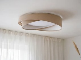 Plafonieră LED dimabilă SM. GALAXY M. LED/24W/230V Ø 55 cm bej/alb + telecomandă