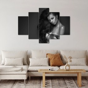 Tablou - Portretul unei femei seducătoare, alb-negru (150x105 cm)