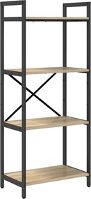 vidaXL Raft pentru cărți Stejar Sonoma 56 x 34 x 133,5 cm