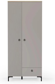 Dulap de haine Demandaron 1 (taupe + stejar silverjack). 1116801