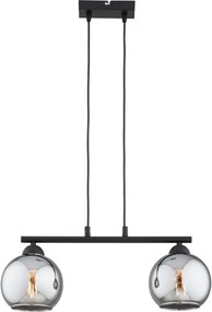 Brilagi - Lustră pe cablu DIOR 2xE27/60W/230V negru/gri fumuriu