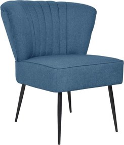 vidaXL Scaun cocktail, albastru, material textil