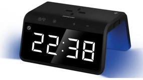 Ceas deșteptător LED RGB cu încărcare fără fir 10W Sencor