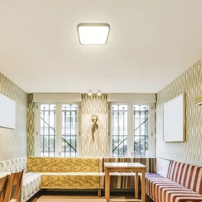 LED Plafonieră baie 48W 230V IP44 4000K 42x42 cm negru