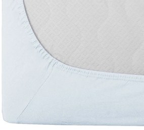 Cearsaf Jersey albastru glaciar 90 x 200 cm