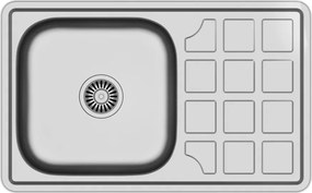 Chiuveta inox incastrata Quadron Pop Louis 111 inox satinat 78x48 cm
