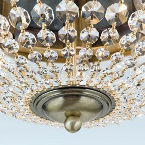 Plafonieră de cristal Orion DLU 1840/47 PLAFOND 6xE27/40W/230V d. 47 cm bronz