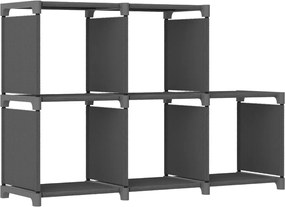 vidaXL Raft expunere, 5 cuburi, gri, 103x30x72,5 cm, material textil
