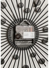 Ceas de perete cu cristale negre Karlsson Sunburst