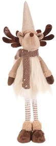 Decorațiune de Crăciun Ren în picioare, înălțime 51 cm, bej/maro