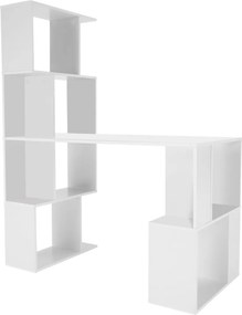 Birou FLOKI NEW, alb, DTD laminat, 120x60x150 cm