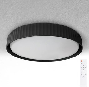 Brilagi - Plafonieră LED dimabilă LUCIA, LED/60W/230V, Ø 59 cm, negru + telecomandă