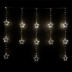 Perdea luminoasă pentru exterior Stars, 120x120cm,LED, alb cald, temporizator, 8 funcții, 120 cm