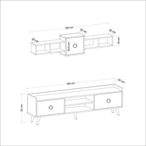 Comoda TV Rosa - Marble