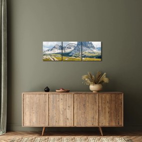 Tablou - Dolomite italiene (cu ceas) (90x30 cm)