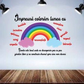 Sticker perete Impreuna coloram lumea