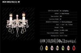 Aplica Maria Theresa cristal Bohemia N24 065/02/2