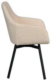 Set de scaune de sufragerie bej 2 buc. tapițat Alison – Rowico