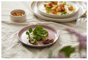 Farfurie roz/gri pentru desert din gresie ø 17 cm Gastro Grey/Light Pink – Bitz