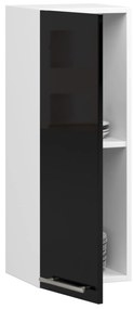 Dulap superior de bucătărie Ozara W30 H720 (alb + negru lucios). 1071180