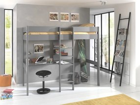 Pat copii PINO LOFT FĂRĂ CANAPEA EXTENSIBILĂ 90 X 200 CM GRI